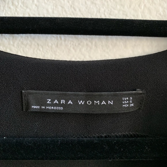 ZARA Basic Sleeveless Top Black Sz S - Picture 4 of 8